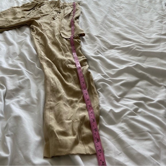 Revolve BCBG Maxazria Paper Bag Pant Pale Khaki Sz XS NWT - Picture 13 of 14